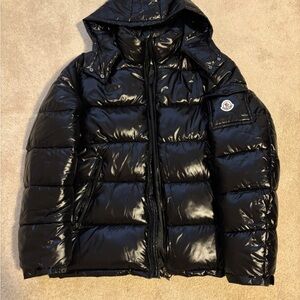 Moncler Black Jacket with Cartoon Label
